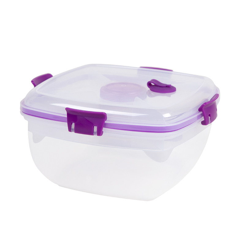 Безплатен BPA Пластичен Лесен контейнер за храна с вилица и лопатка за обяд